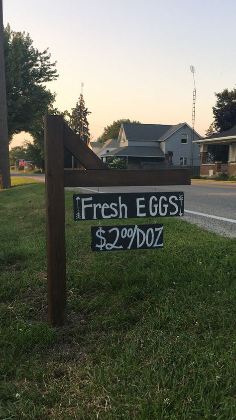 Egg Signs For Sale, Fresh Eggs Sign Diy, Eggs For Sale Sign, Egg Sign, Fresh Eggs Sign, Selling Eggs, Roadside Signs, Fresh Egg, Eggs For Sale