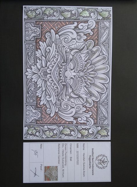 Ornamen Bali, Balinese Art, Zentangle Animals, Folk Culture, Indonesian Art, Carving Designs, Acanthus Leaf, Birds Tattoo, Art Inspiration Painting