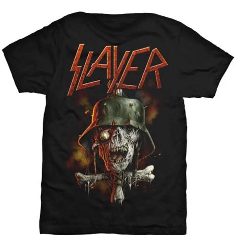 Slayer Tshirt Quality T Shirts, Metal Bands, Print T Shirts, Vintage Prints, Soldier, Print T Shirt, Style Casual, Mens T, Types Of Sleeves