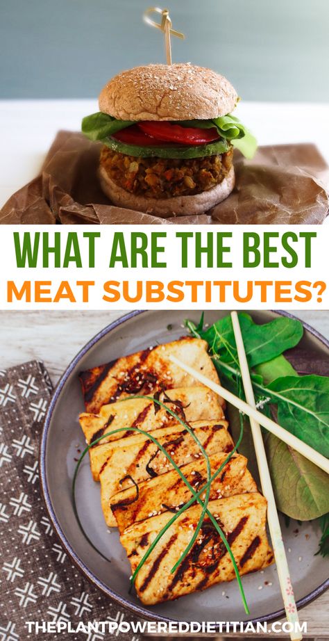 What are the Best Meat Substitutes? | Interested about swapping #meat for #meatsubstitutes? Check out my article where I give you great vegan options. #blogging #blogger #vegan #healthy #meatless-monday #meatfree #nutrition #registereddietician #RD Vegan Substitutes For Meat, Meat Substitutes Protein, Meat Substitute Recipes, Protein Substitutes, Vegan Meat Alternatives, Easy Vegan Dinner Ideas, Substitute For Meat, Plant Based Meat, Red Potato Salad Recipe