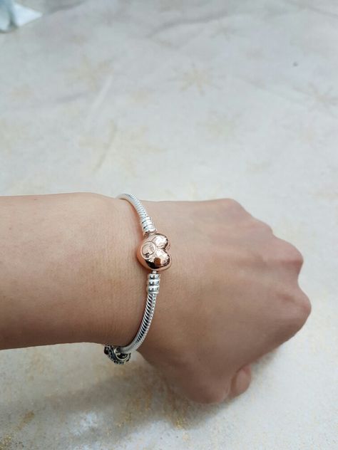 Rose Gold Charm Bracelet With Heart As Gift, Pandora Rose Gold Bracelet Ideas, Rose Gold Heart Charm Bracelet For Gift, Pandora Bracelet Rose Gold, Pandora Heart Bracelet, Rose Gold Pandora Bracelet, Pandora Rose Gold And Silver Bracelet, Pandora Rose Gold Bracelet, Pandora Jewlery