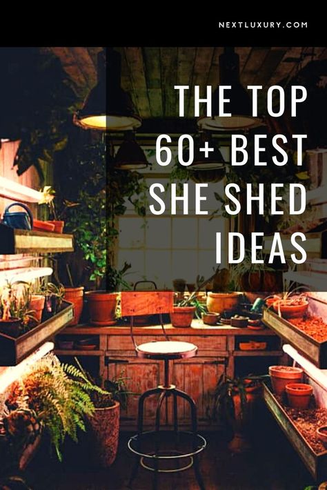 Your own retreat might seem like a far-fetched dream, but you can create your own amazing she shed and enjoy the luxuries of solitude. #homedecor #homedecorideas #homedesign #homedesignideas #nextluxury She Shed Basement Ideas, 10x12 She Shed Interior, Shed Decor Interior, Decorating Shed, Cute Shed Ideas Inside, Gothic She Shed, Flower Shed Ideas, She Shed Interior Ideas Decor, She Shed Ceiling Ideas