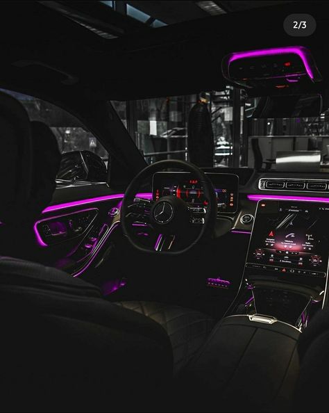 Car Mods Interior, Car Led Lights Interiors, Mercedes Interior, Carros Bmw, Aesthetic Cars, Porsche Car, Cars Aesthetic, مرسيدس بنز, Dream Cars Mercedes