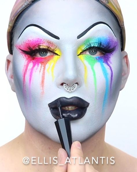 Pride Looks, Drag Inspiration, Drag Queen Makeup, Pride Makeup, Drag Makeup, Queen Makeup, Sfx Makeup, Halloween Makeup Looks, Facepaint