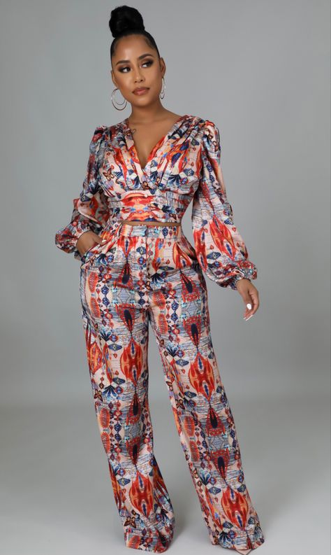 Two Piece Outfits Pants Classy, Two Piece Outfits Pants, 2piece Outfits, African Fashion Traditional, Two Piece Outfits, Set Outfits, African Fashion Modern, African Fashion Women Clothing, Jumpsuit Elegant