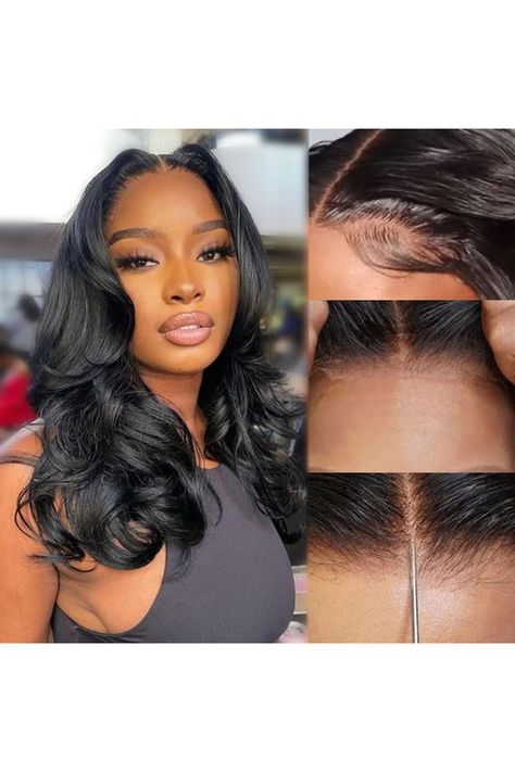 Glueless Wigs Pre Plucked Pre Cut 4x4 HD Lace Front Body Wave Wigs Human Hair Pre Bleached Small Knots Wear and Go Breathable Cap 180% Density 16 Inch Lace Front Body Wave, Body Wave Wigs, Wig Colors, Colors For Dark Skin, Glueless Wigs, Wigs Human Hair, Body Wave Wig, Hd Lace, Body Wave