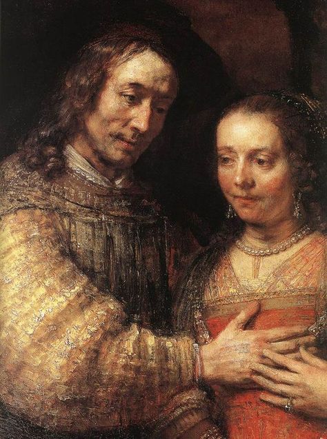 The Jewish Bride, Rembrandt Art, Jewish Bride, Rembrandt Paintings, Diego Velazquez, Art Baroque, Istoria Artei, Jan Van Eyck, Rembrandt Van Rijn