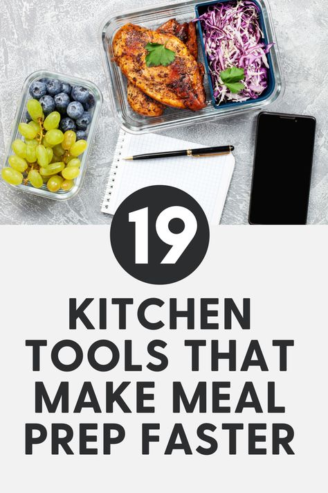 Get organized and healthy by meal prepping! Here are the kitchen tools that will make meal prepping easier & faster. Meal Prep Tools, Meal Prep Essentials Tools, Easy Margarita Recipe, Meal Planning App, Best Meal Prep, Freezer Meal Prep, Dinner Prep, Cooking Game, Work Lunch