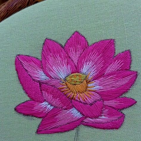 পদ্ম ফুল 🪷🪷💖 Beautiful Lotus flower embroidery #embroidery #embroideryart #lotus #lotusflower #🪷 #flowerphotography #flowermagic #floweraesthetic #flowers🌸 #flowerembroidery #needlework #needleart #embroiderydesign #embroiderytherapy❤ #embroideryartwork #embroideryhoops #hoopart #embroideryartist #embroideryflowers #handcfrafted #handembroidered #handembroidery #পদ্মফুল #সেলাই #হাতেরকাজ Lotus Flower Embroidery, Beautiful Lotus Flower, Saree Design, Dress Indian Style, Dress Indian, Hand Embroidery Designs, Flower Embroidery, Embroidery And Stitching, Indian Style