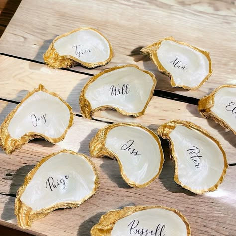 Oyster Shell Place Cards, Wedding Place Cards, Place Cards, Oyster Place Cards, Wedding Favors, Wedding Decor, Wedding Decor