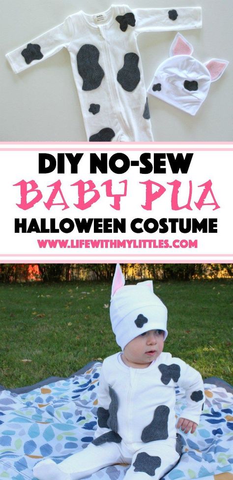 This DIY no-sew baby Pua costume is such a cute Moana Halloween costume idea for a baby! And the tutorial is so helpful! Pua Costume, Moana Halloween, Moana Halloween Costume, Disney Family Costumes, Family Costumes Diy, Sibling Halloween Costumes, Baby Halloween Costume, Halloween School Treats, Pig Costumes