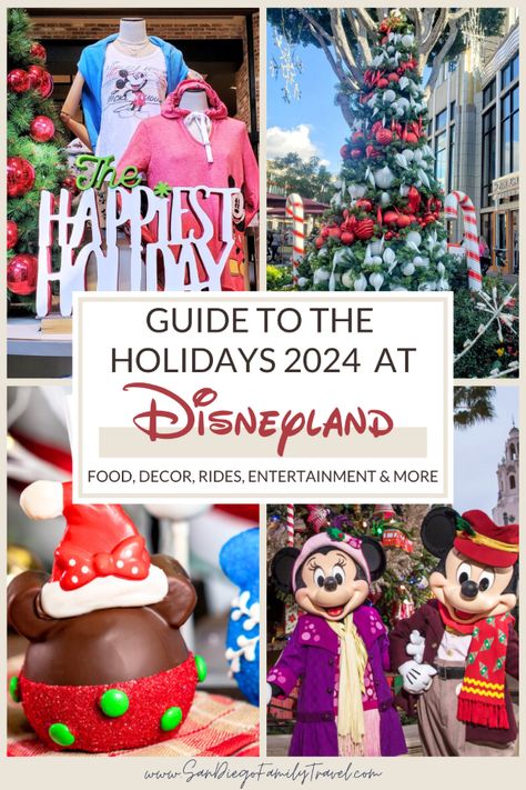 This complete guide to Disneyland Christmas 2024 will help you plan your visit to the Disneyland Resort during the holiday season. Find all the details, tips, and secrets for making the most of your visit to Disneyland and Disney California Adventure Park during the holidays! Downtown Disney California, Disneyland At Christmas, Disneyland Trip Planning, Disneyland Vacation Planning, Disneyland Restaurants, Disneyland Holidays, Disneyland Secrets, California Christmas, Disneyland Planning