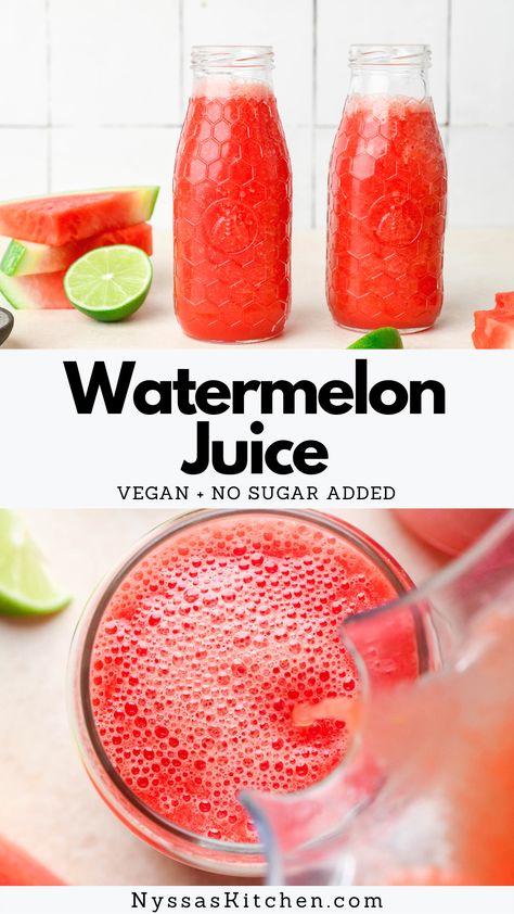 Watermelon Juice Recipe, Watermelon Drink, Homemade Juice, Watermelon Diet, Refreshing Food, The Smoothie Diet, Smoothie Diet Plans, Watermelon Recipes, Homemade Drinks