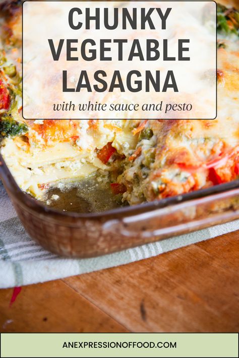 White Sauce Vegetable Lasagna, Vegetable Lasagna With White Sauce, Lasagna With White Sauce, Vegetable Primavera, Easy Vegetable Lasagna, Vegetable Lasagna Recipe, Noodles Homemade, Green Bean Salad Recipes, White Lasagna