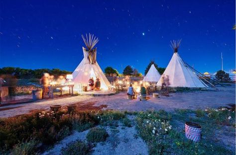 Located in Marfa, Texas, glamp it up in El Cosmico's safari tents & teepees! | Photo Credit: Herewith Bachelorette Party Unique, Marfa Texas, Awesome Bachelorette Party, Small Luxury Hotels, Camping Destinations, Big Bend National Park, West Texas, Big Bend, Route 66