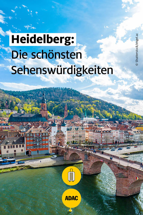 Heidelberg mit Brücke über den Fluss bei strahlendem Sonnenschein. Die schönsten Sehenswürdigkeiten Heidelbergs: Things To Do In Heidelberg Germany, Heidelberg Catechism, Day Trips From Hamburg, Heidelberg University Aesthetic, Heidelberg Germany University