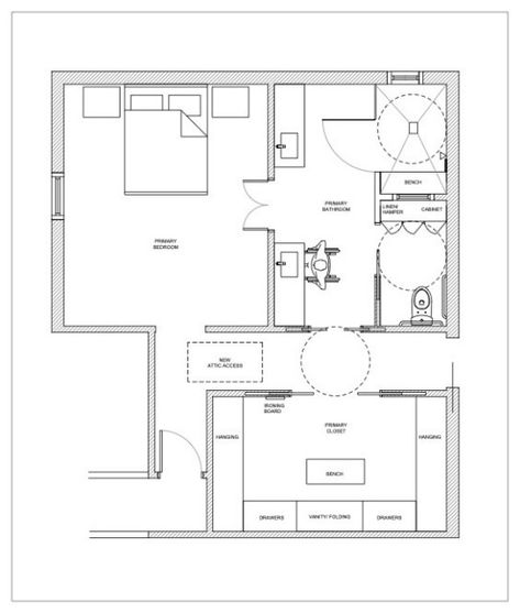 Bathroom of the Week: Modern, Chic and Wheelchair-Accessible Accessible House Plans, Accessible House, Ada Bathroom, Bathroom Plan, Bathroom Floor Plans, Corner Tub, Accessible Bathroom, Bedroom Oasis, Aging In Place