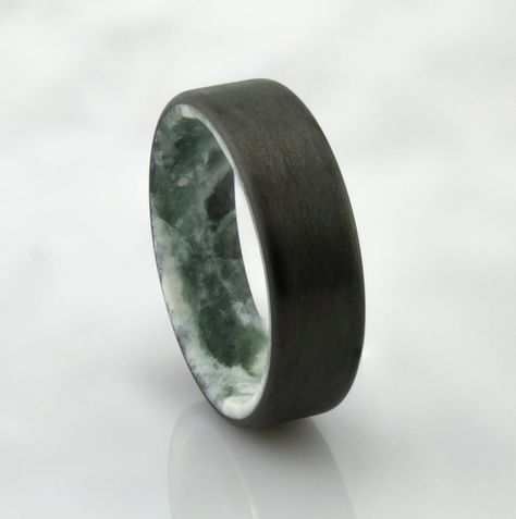 Fiber Rings, Green Quartzite, Wedding Ring Black, Carbon Fiber Ring, Unisex Rings, Marble Rings, Carbon Fiber Rings, Band Wedding Ring, Wood Ring Box