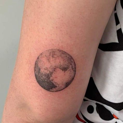 Pluto Tattoo Planets, Pluto Planet Tattoo, Pluto Tattoo, Australia Tattoos, Planet Tattoo, Trending Tattoos, Black Ivy, Prison Tattoos, Planet Tattoos