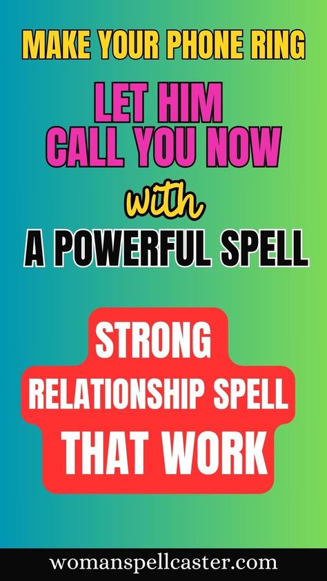 Tired of waiting for that special someone to call? The Call Me Now Spell can change your fate. Experience true connection and start receiving calls today! Call Me Spell, Love Spell Chant, Free Love Spells, Easy Love Spells, Call Me Now, Powerful Love Spells, Love Spell That Work, Wish Come True, Strong Relationship