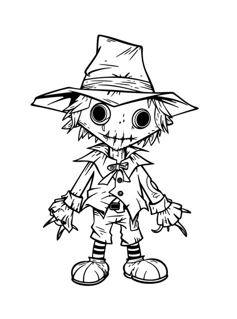 Scarecrow - Lol Coloring Pages Faces Coloring Pages, Scarecrow Faces, Scarecrow Drawing, Lol Coloring Pages, Lol Coloring, Scarecrow Face, Sketching Ideas, 2024 Halloween, School Art