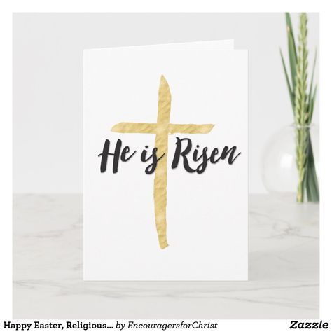 Religious Happy Easter, Religious Easter Cards, Happy Easter Religious, Greeting Card Image, Easter Invitations, Business Christmas Cards, Jesus Is Risen, Religious Christmas Cards, Happy Easter Card