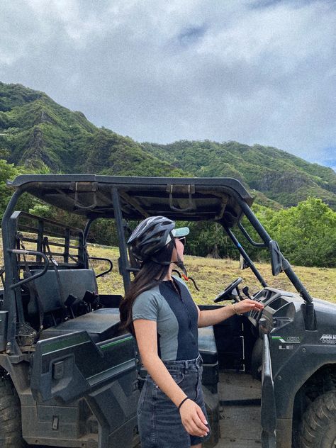 Kualoa Ranch Hawaii Jurassic Park, Jurassic Park Hawaii Oahu, Hawaii Jurassic Park, Hawaii Atv, Hawaii 2023, Kualoa Ranch, Atv Riding, Travel Album, Atv Tour