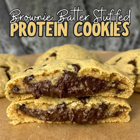 Cookies Recipes – No Cheat Day Needed Protein Brownie Batter, Healthy Protein Desserts, Healthy Cookie Recipe, Protein Brownie, Protein Cookie Dough, Protein Cookie, Healthy Cookie, High Protein Desserts, Protein Brownies