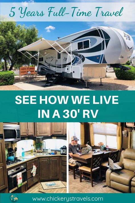 Fifth Wheel Living, Rv Traveling, Travel Trailer Living, Rv Inspiration, Rving Full Time, 2019 Silverado, Fifth Wheel Campers, Camper Hacks, Camping Trailers