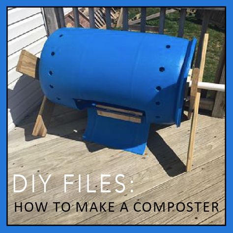 Learn how to upcycle a used 55-gallon plastic barrel into a back-yard compost tumbler! With a few DIY modifications you can build a rotating, aerating, compost-making tumbler of your own. (And, yes, we can help you find recycled barrels near you.) #DIY #compost #upcycle #rainbarrels #organicgardening Plastic Barrel Ideas, Compost Barrel, Recycled Barrel, Tumbling Composter, Barrels Diy, Compost Bin Diy, Compost Tumbler, Diy Compost, Plastic Drums