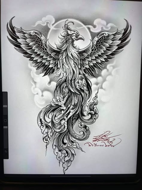 Large Spiritual Tattoos, Phoenix Tattoo Arm, Phoenix Tattoo Men, Phoenix Tattoo Sleeve, Phoenix Back Tattoo, Phoenix Tattoo For Men, Japanese Phoenix Tattoo, Phoenix Drawing, Phoenix Tattoo Feminine