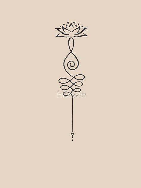 "Unalome lotus - Spiritual Lotus for Remembering to Breathe" T-shirt by imbreath | Redbubble Breathe Symbol Tattoo Sternum, Female Lotus Tattoo, Female Spiritual Tattoos, Male Lotus Tattoo, Lotus Spiritual Tattoo, Unalome And Breathe Tattoo, Lotus Unalome Tattoo Design, Spiritual Wrist Tattoos For Women, Unalome Breathe Tattoo