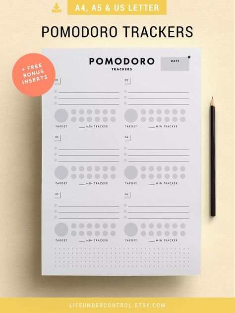 to help you stay organized and #Pomodoro_Technique_Printable #Pomodoro_Planner #Trackers_Printable #Productivity_Printables Pomodoro Technique Printable, Pomodoro Planner, Trackers Printable, Productivity Printables, To Do List Notepad, Pomodoro Technique, List Notepad, Wedding Planner Printables, School Planner