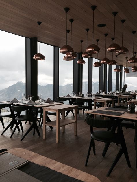 Lake Restaurant, Mountain Restaurant, Alpine Architecture, Forest Restaurant, Glass Restaurant, Lodge Design, Modern Lodge, Lodge House, Cafe Bistro