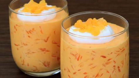 Orange Mousse Recipe, Easy Orange Dessert Recipes, Recipes With Fresh Oranges, Fresh Orange Desserts, Orange Desserts Easy, Orange Pudding Recipe, Orange Pudding, Orange Recipes Dessert, Mousse Recipes Easy