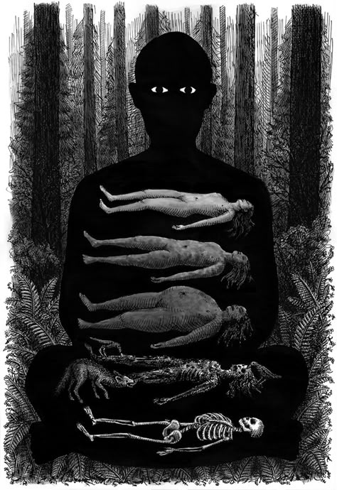 Awakening Consciousness, Arte Peculiar, Meditation Art, 다크 판타지, Dark Art Illustrations, Scary Art, Arte Inspo, Ap Art, Creepy Art