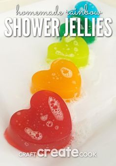 Shower Jellies Diy, Bath Jellies, Jelly Soap, Shower Jellies, Diy Shower, Diy Scrub, Homemade Soap Recipes, Diy Spa, Homemade Bath Products