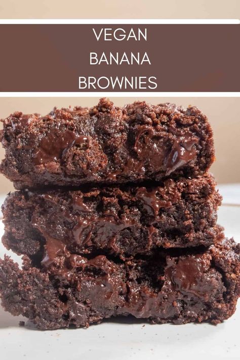 Brown Banana Recipes, Banana Recipes Vegan, Brownies Gluten Free, Vegan Egg Replacement, Peanut Butter Cups Recipe, Vegan Chocolate Bars, Banana Brownies, Pumpkin Brownies, Healthy Brownies