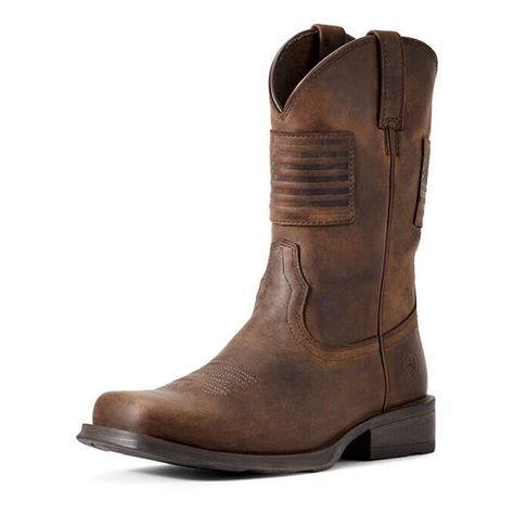 New Ariat boots Online and in store ElPotrerito.com Square Toe Western Boots, Everyday Boots, Western Boots For Men, Ariat Boots, Western Boot, Western Cowboy Boots, Leather Patches, Brown Boots, Western Boots