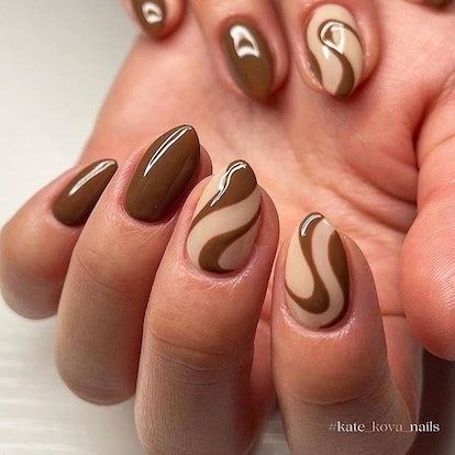 Brown Nail Art, Brown Nails Design, Brown Nail, Minimalist Nail, Ideas Uñas, Fall Gel Nails, Nude Nail Designs, Subtle Nails, Minimalist Nail Art