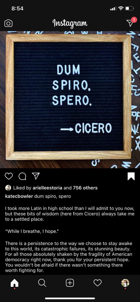 Dum spiro, spero While I breathe, I hope CICERO While I Breathe I Hope, Dum Spiro Spero, Unusual Words, Perspective On Life, Typography Quotes, In High School, Pretty Quotes, Letter Board, Words Of Wisdom