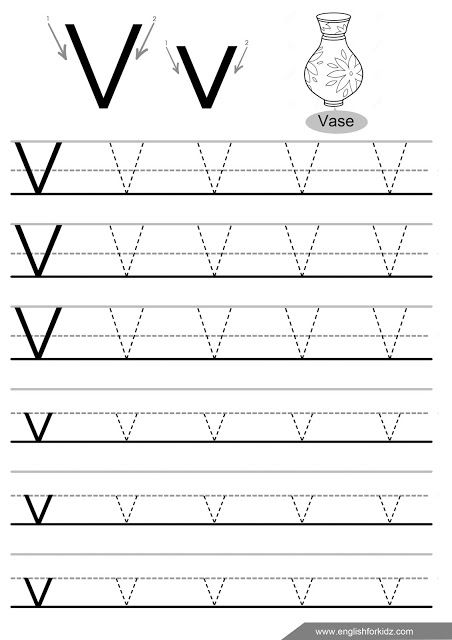 Letter v tracing worksheet, ESL worksheets U Tracing Worksheet, Letter V Tracing, V Worksheet, Letter V Worksheets, Tracing Letters Preschool, Trace Letters, Letter Worksheets For Preschool, Abc Tracing, Printable Alphabet Worksheets