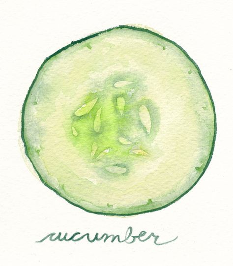 Cheerful Art, Illustration Kitchen, Watercolor Food, Watercolor Fruit, Watercolour Inspiration, Diy Watercolor Painting, Watercolor Projects, Food Painting, Watercolor Paintings Easy