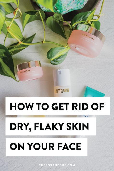 Do you have dry skin on your face that won't go away? I'm sharing my tips for how to get rid of dry skin, for good! I'm also sharing my dry skin care routine that uses safe skincare to keep you living healthy and actually gets rid of that flaky dry skin. Click through to read all of my dry skin rememdies. #skincare #safeskincare #cleanbeauty #healthyliving #naturalskincare Flaky Skin On Face, Skin Care For Dark Spots, Scalp Spa, Yonka Skin Care, Get Rid Of Dry Skin, Skin Care At Home, Skin Care For Oily Skin, Face Skin Care Products, Skin Care For Dry Skin