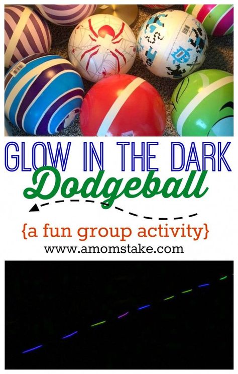 Everyone will want to join in on this fun glow in the dark dodgeball game great to play outdoors with a group! Fun night game for teens or adults. via @amomstake Cheap Carnival Games, Dodgeball Games, Summer Outdoor Games, Diy Carnival Games, Birthday Games For Adults, Outdoor Party Games, Valentines Games, Youth Games, Youth Group Games