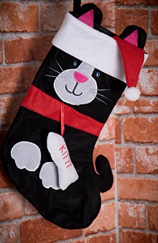 Christmas Cat Photos, Christmas Vibes Aesthetic, Christmas Stocking Ideas, Cats And Christmas, Stockings Diy, Cat Christmas Stocking, Hanging Christmas Stockings, Stocking Ideas, Cat Stockings