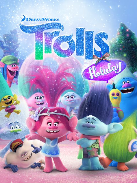 When the eternally optimistic Poppy, queen of the Trolls, learns that the Bergens no longer have any holidays on their calendar, she enlists the help of Branch and the rest of the gang on a delightfully quirky mission to fix something that the Bergens don’t think is broken. You can’t stop the music with DreamWorks Trolls Holiday! Trolls Holiday, Dreamworks Home, Kids Christmas Movies, Christmas Films, Trolls Movie, Dreamworks Trolls, Dreamworks Animation, Anna Kendrick, Kid Movies