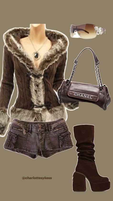 2000s fashion #y2k #fashion #y2kfashion Brown Y2k Outfit, 2000s Fashion Y2k, 2000s Fashion Inspiration, Y2k Fashion Outfit, 90s Y2k Fashion, Outfits 2000s, Fashion Y2k, 90s Fashion Outfits, Trendy Fashion Outfits