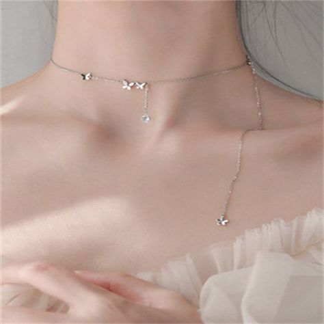 Waist chain     accessories   Accessories   earrings   ring   necklace   Anklet   Bracelet   Hair accessories    Sweater chain Dangle Necklaces, Butterfly Jewelry, Girly Jewelry, Butterfly Necklace, Chain Choker, Delicate Necklace, Drop Pendant, Sparkle Diamonds, High Quality Jewelry