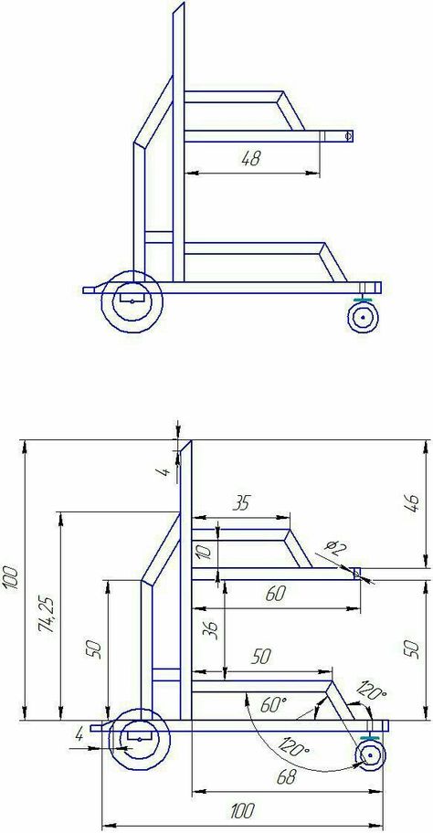 Welding Cart Plans, Gerobak Dorong, Iron Furniture Design, Welded Metal Projects, Machining Metal Projects, Welding Shop, Welding Cart, Metal Fabrication Tools, Metal Bending Tools